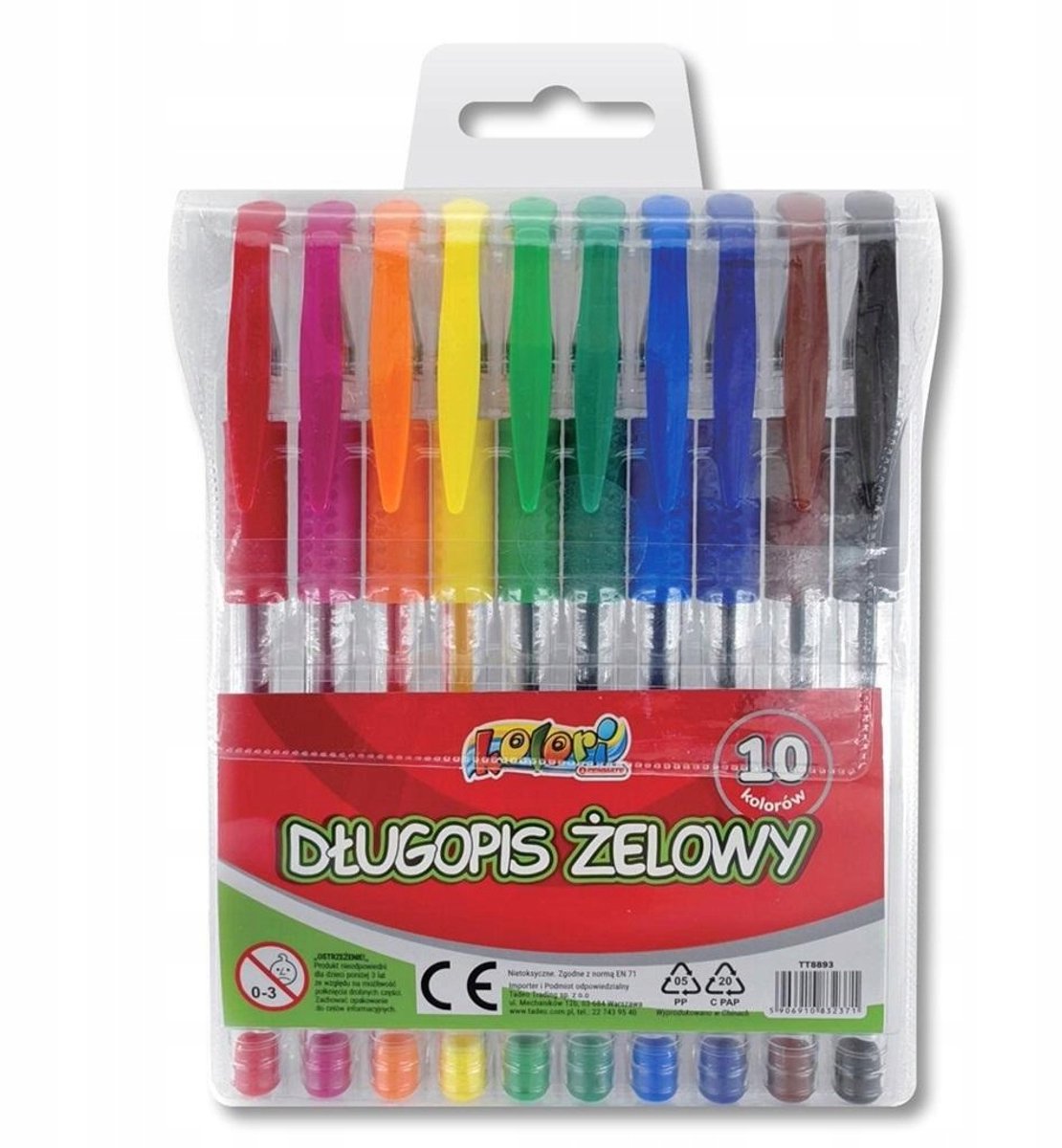Penmate gelpenset - 10 stuks, 0,7 mm, verschillende kleuren