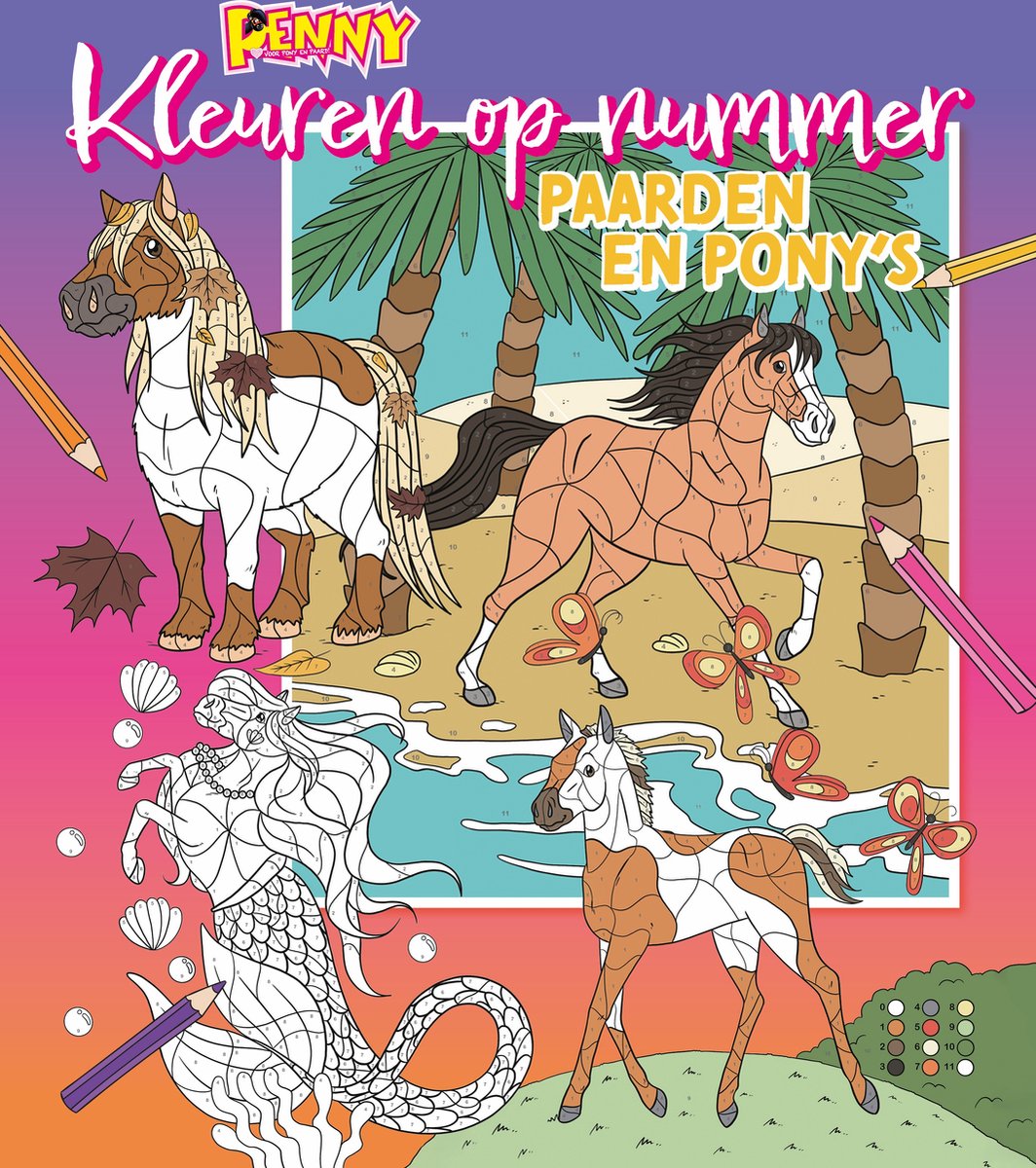 Penny Kleurboek op Nummer - Kleuren op nummer - Kleuren op Nummer voor Kinderen - Tekenen - Tekenboek - Paarden Spullen - Paarden - Paard - kleuren - DIY - Knutselen