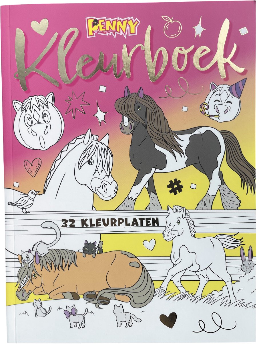 Penny Kleurboek voor Kinderen - Kleurboek - Kleurboeken - Tekenen - Paarden Spullen - Tekenboek - Kleuren - Kleurplaten - Unicorn Speelgoed - Knutselen - Paard - Ponys - Pony - Paarden Speelgoed - Cadeau Meisje