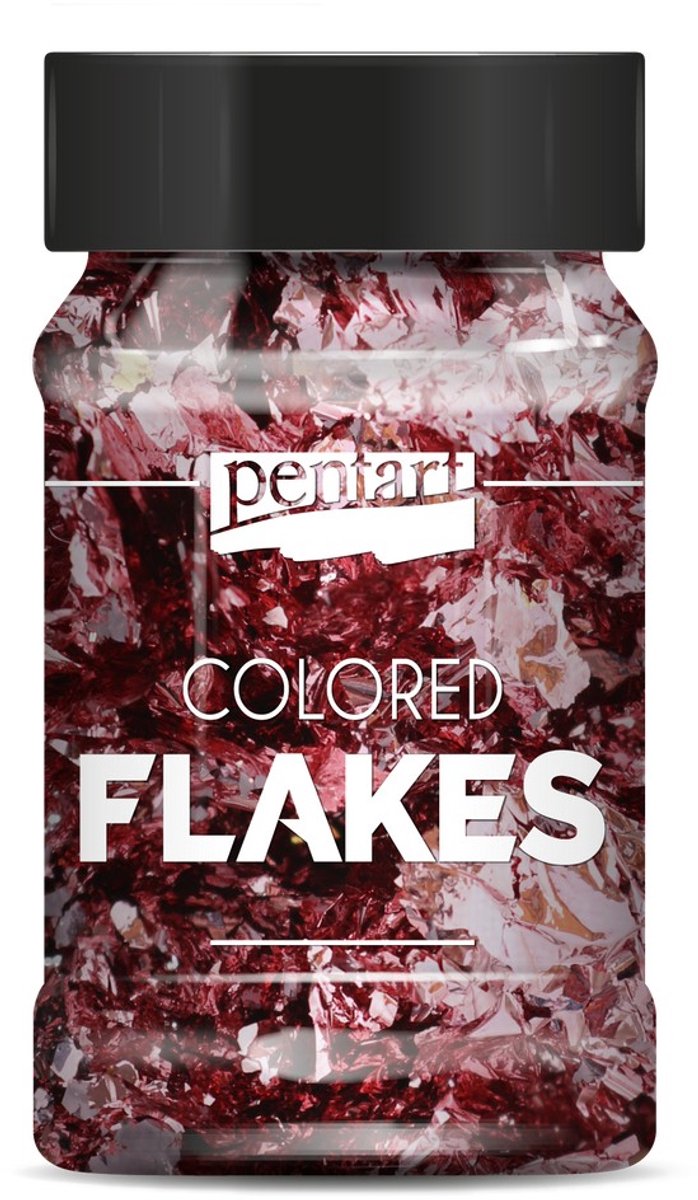 Pentart Gekleurde Folievlokken Roze 100ml creatief speelgoed decoratie.
