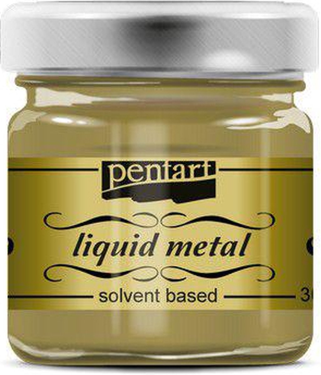 Pentart Liquid metal verf op solvent basis - goud 21079 30 ml