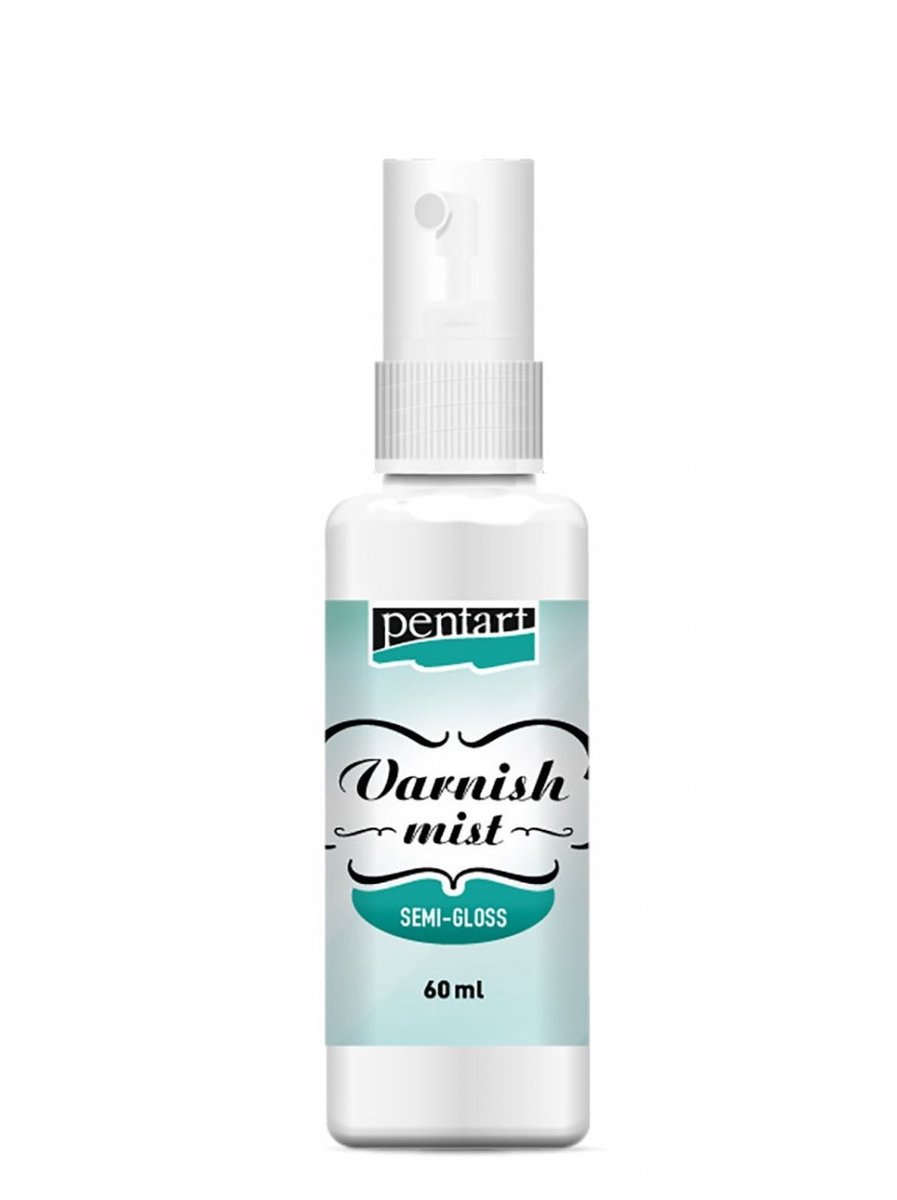 Pentart beschermende mist semi-gloss vernis 60ml spray multi-oppervlak.