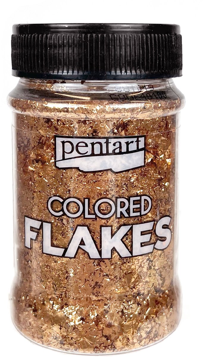 Pentart creatieve folievlokken Rose Gold decoratie 100ml multicolor.
