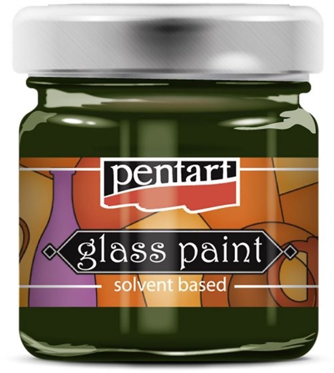 Pentart glasverf solvent basis 30 ml Reseda - creatieve verf voor glas.
