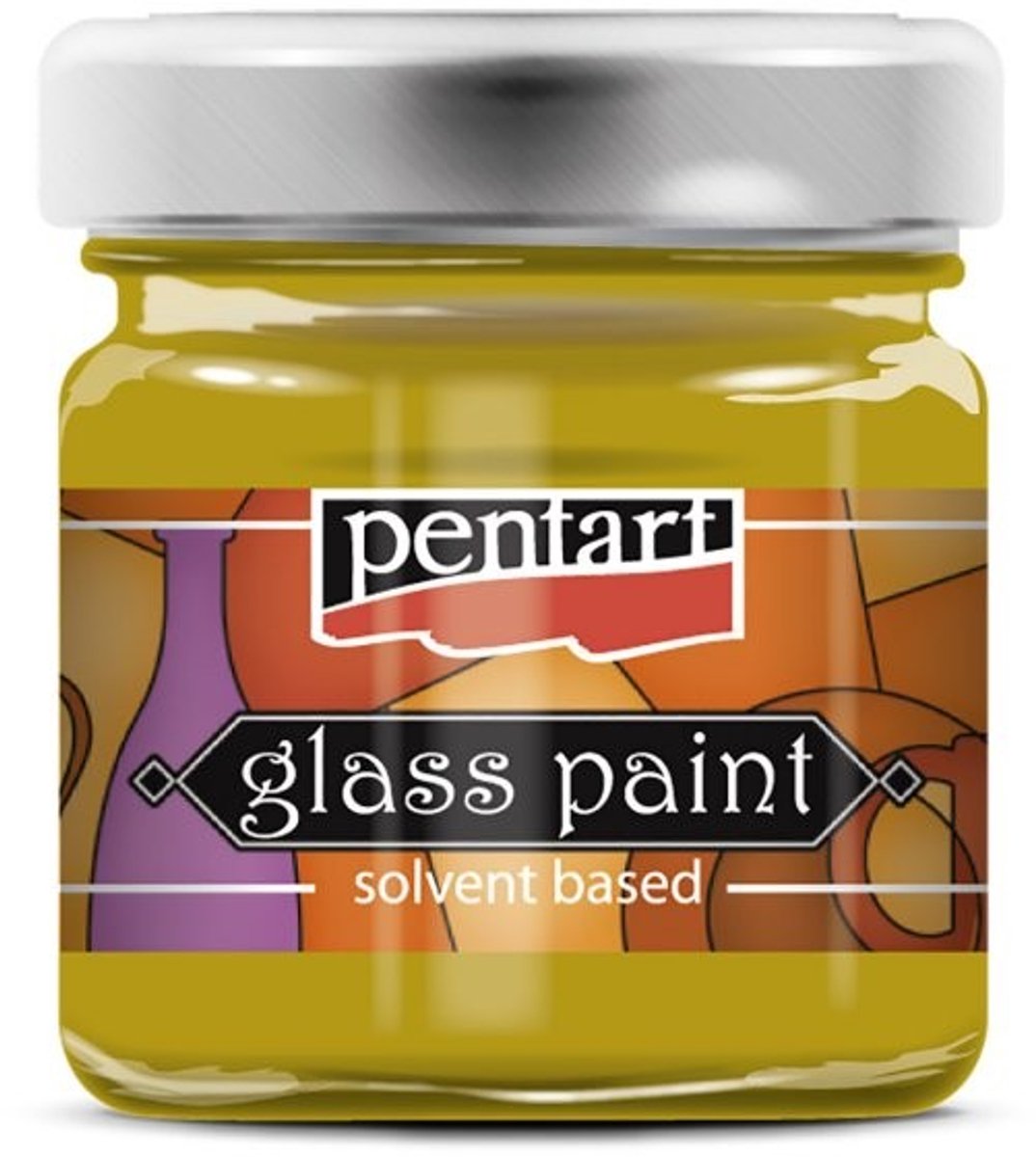 Pentart glasverf solvent basis 30 ml gember - creatieve verf voor glas.