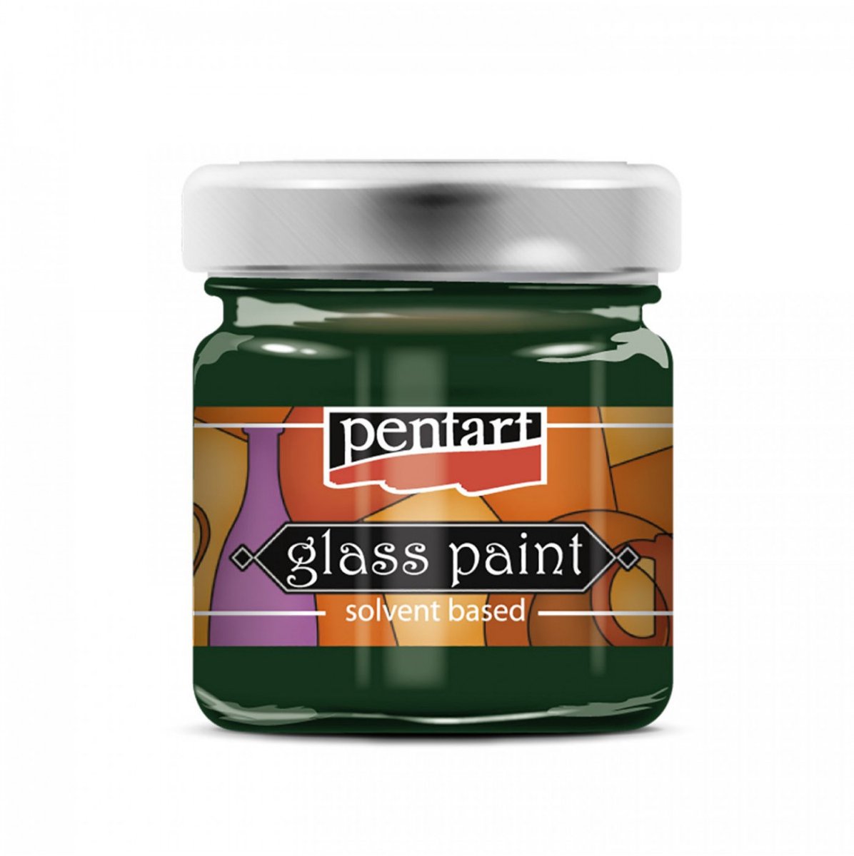 Pentart glasverf solvent basis 30 ml groen - creatieve verf voor glas.