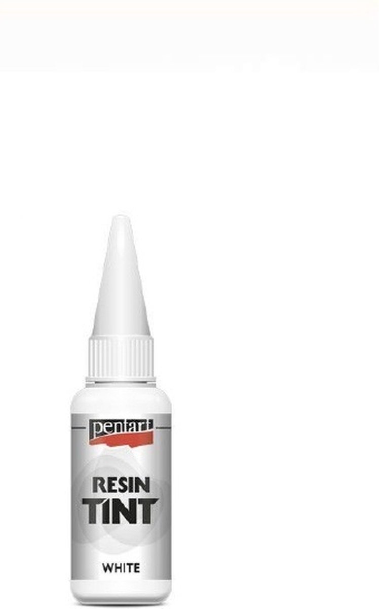 Pentart hars kleurstof wit 20ml - creatieve epoxy tint voor hobby.