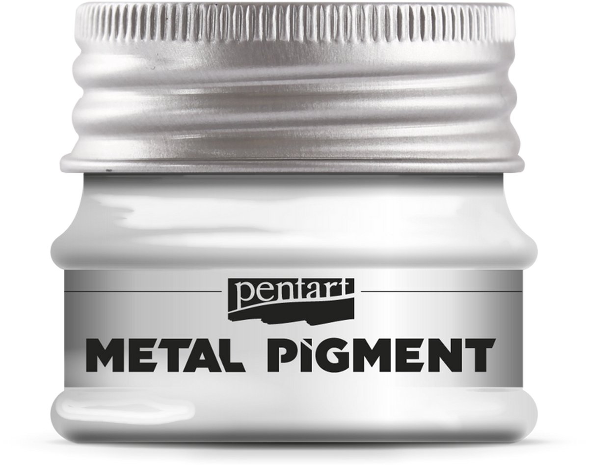 Pentart metaal pigment zilver 8gr metallic effect knutselpoeder.