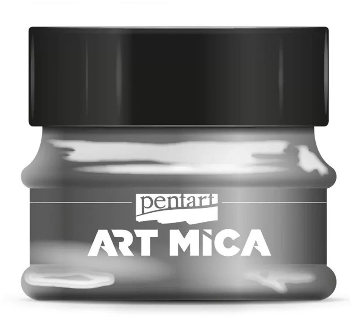 Pentart mica pigment poeder antraciet 9gr - creatieve glanspoeder.