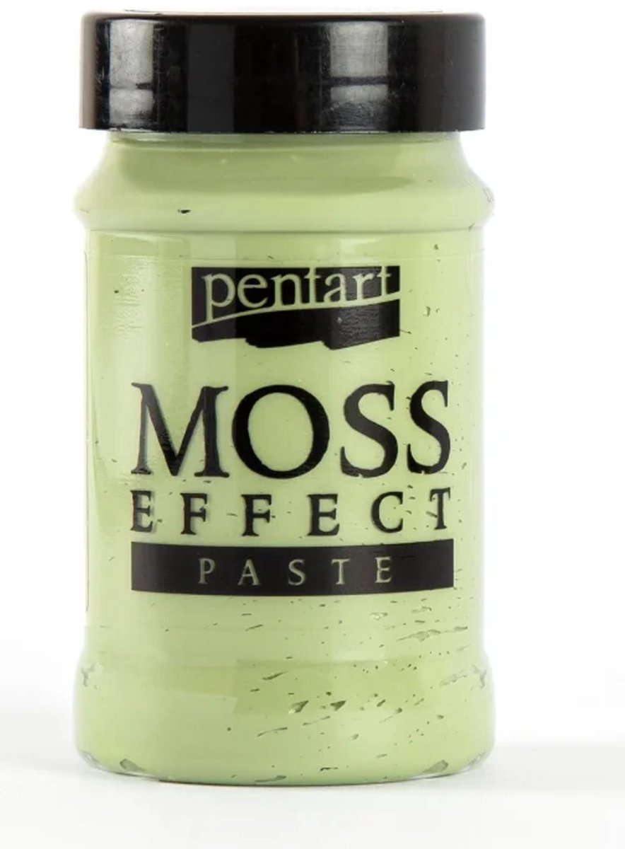 Pentart mos effect pasta licht groen 100ml - creatieve hobby verf.