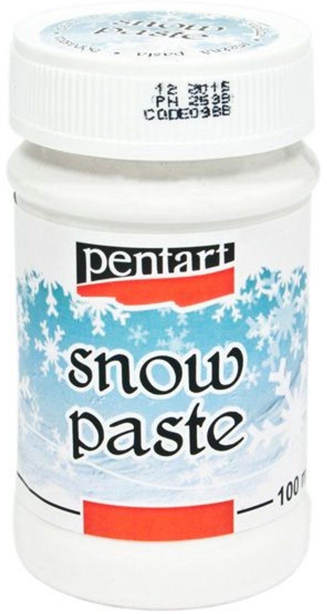 Pentart sneeuw pasta 100ml creatieve knutselverf voor wintereffecten.