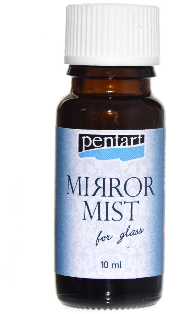 Pentart spiegel verf voor glas 10ml - spiegelmist effect decoratie.