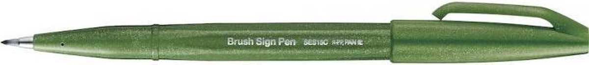  tel Brush Sign SES15C Olijfgroen