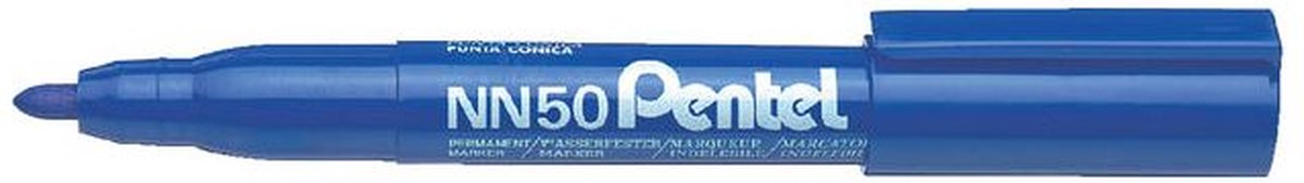 Viltstift pentel nn50 rond 1.5-3mm blauw - 12 stuks