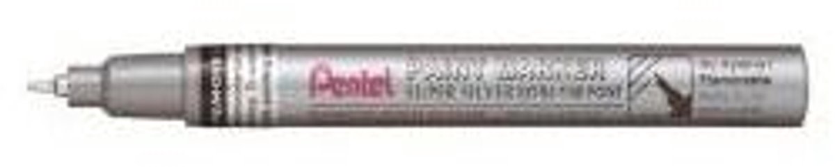 viltstift Pentel MFP10 ronde punt 0.7mm zilver - 12 stuks