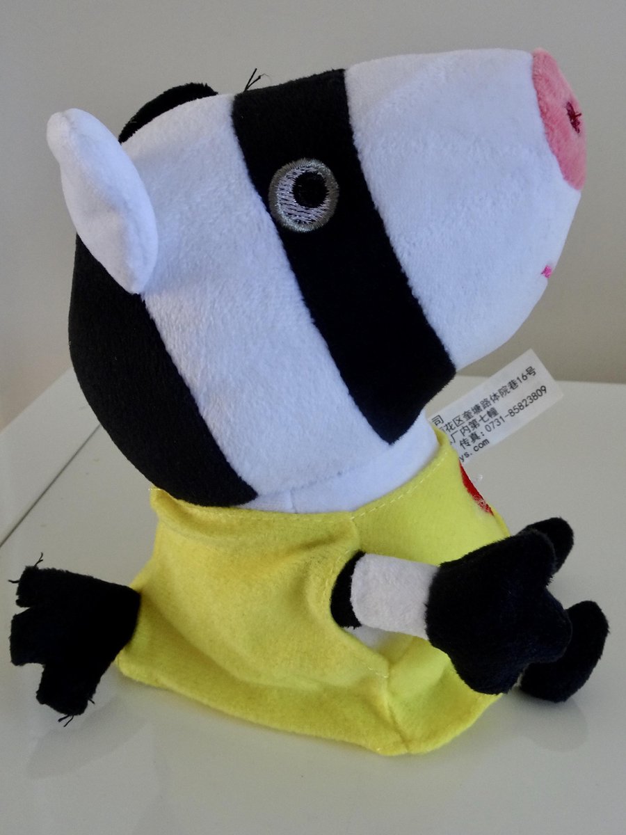 Knuffel van Zoe Zebra -  , ongeveer 18 cm groot