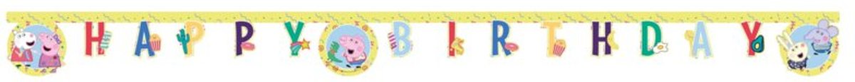 Peppa Pig slinger happy birthday Messy Play 2 mtr.
