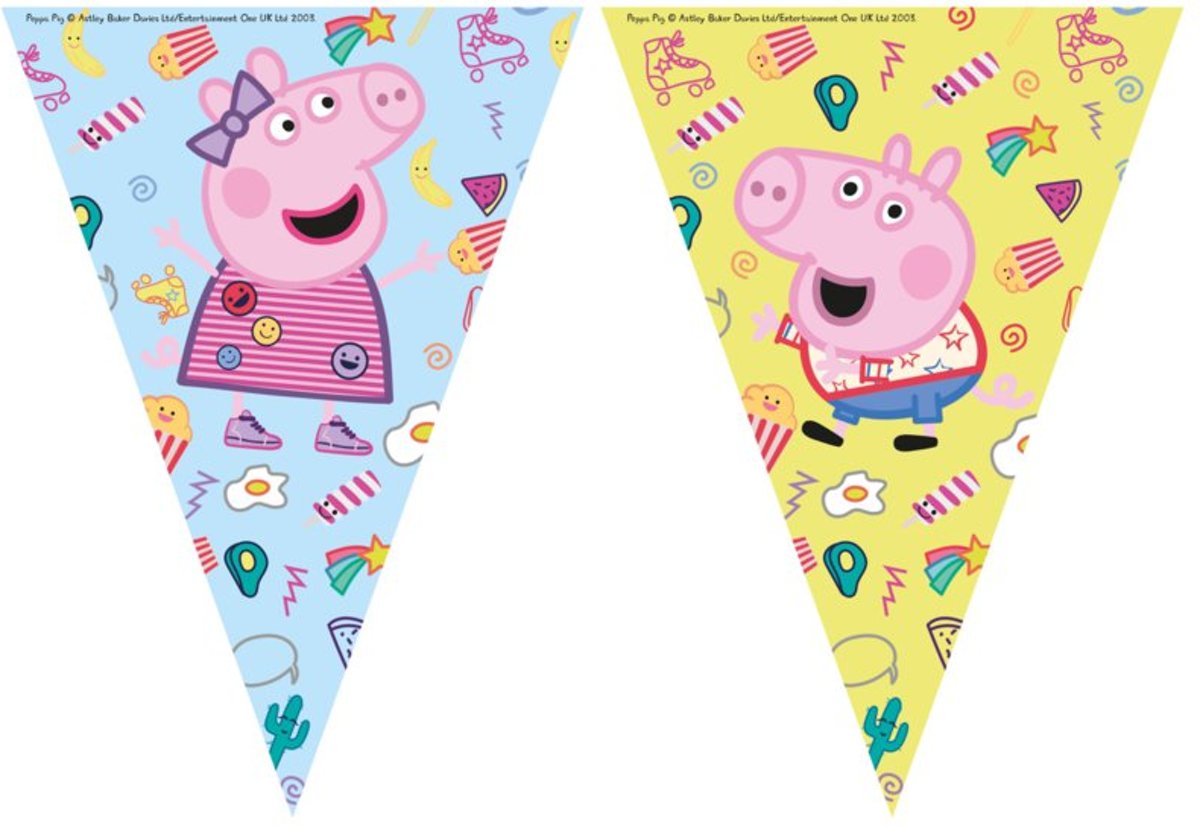 Peppa Pig vlaggenlijn Messy Play 2,3 mtr.
