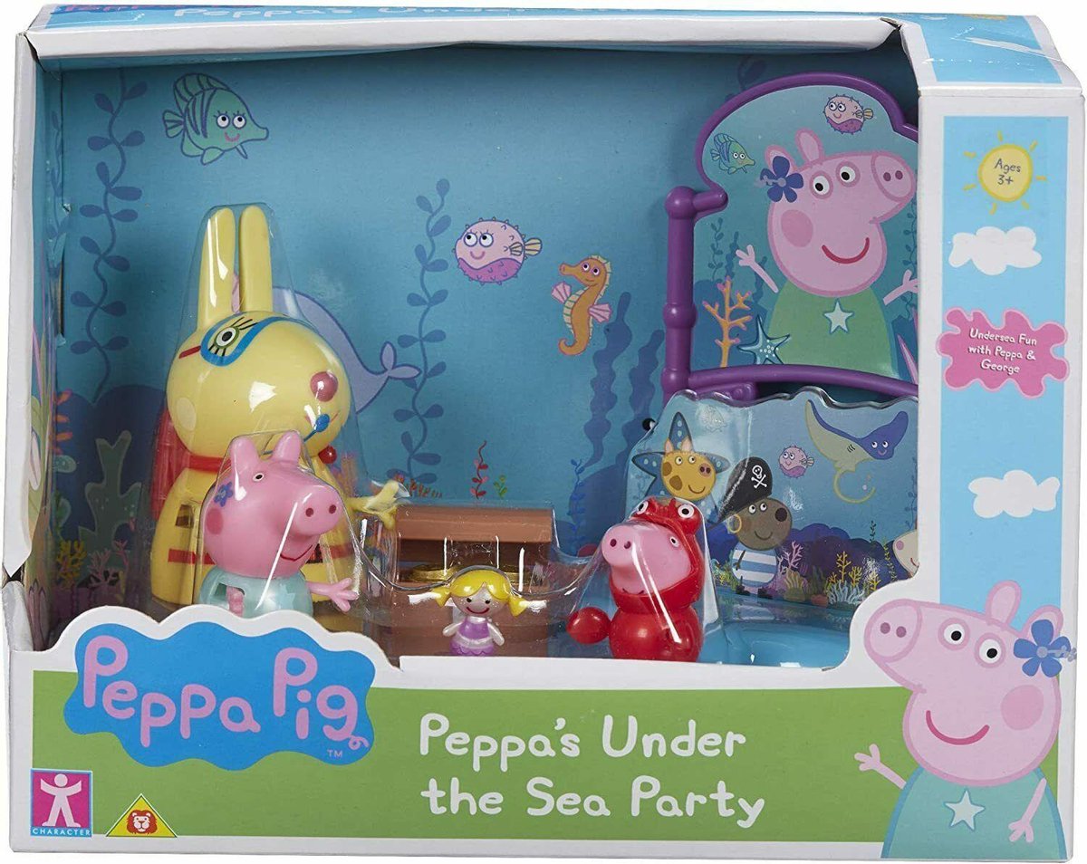 Peppa Pig Peppas Under The Sea Party Set Figures & Accessories Toy Playset