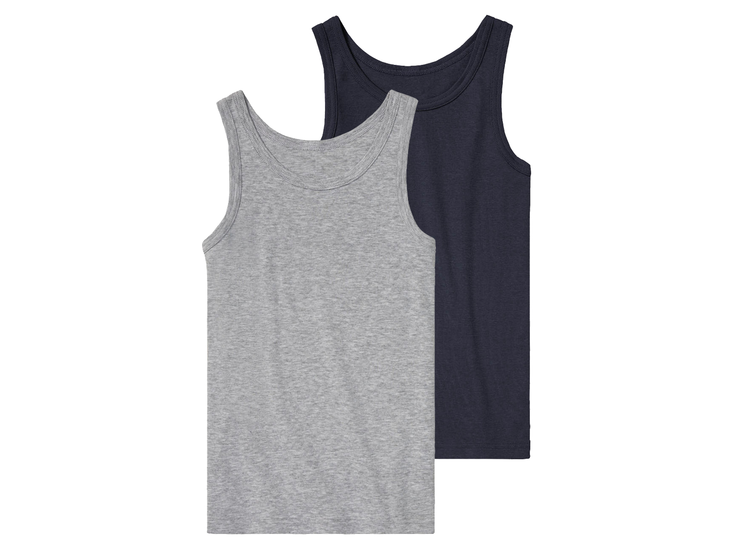 pepperts! 2 jongens hemden (Marine/grijs, 134-140)