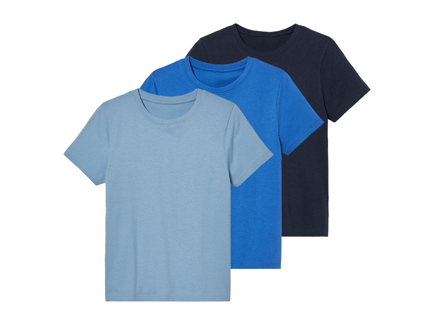 pepperts! 3 kinder t-shirts (Zwart/lichtblauw/blauw, 158/164)