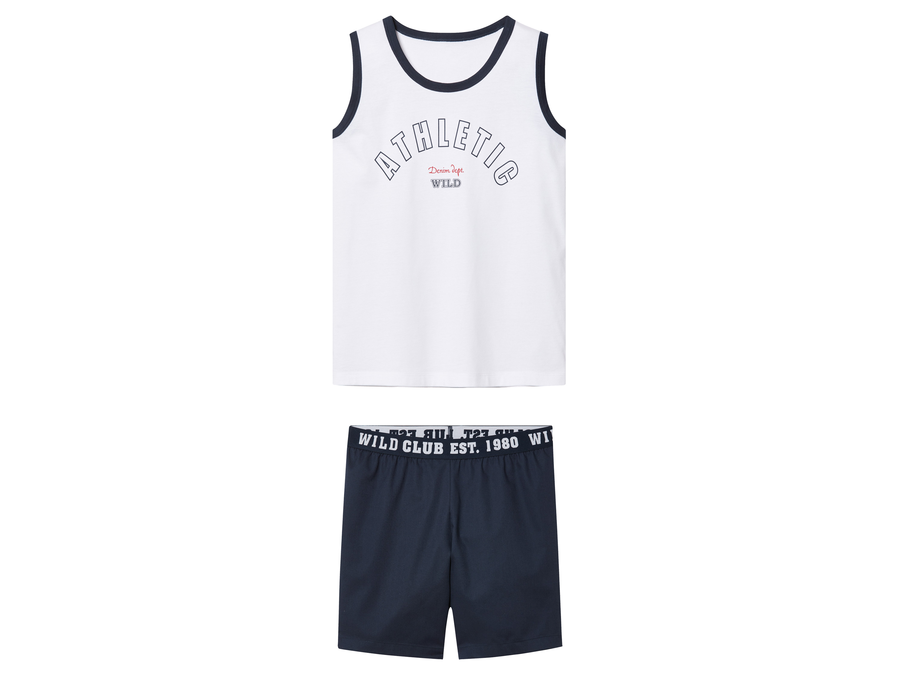 pepperts! Kinderpyjama (Wit/donkerblauw, 146/152)