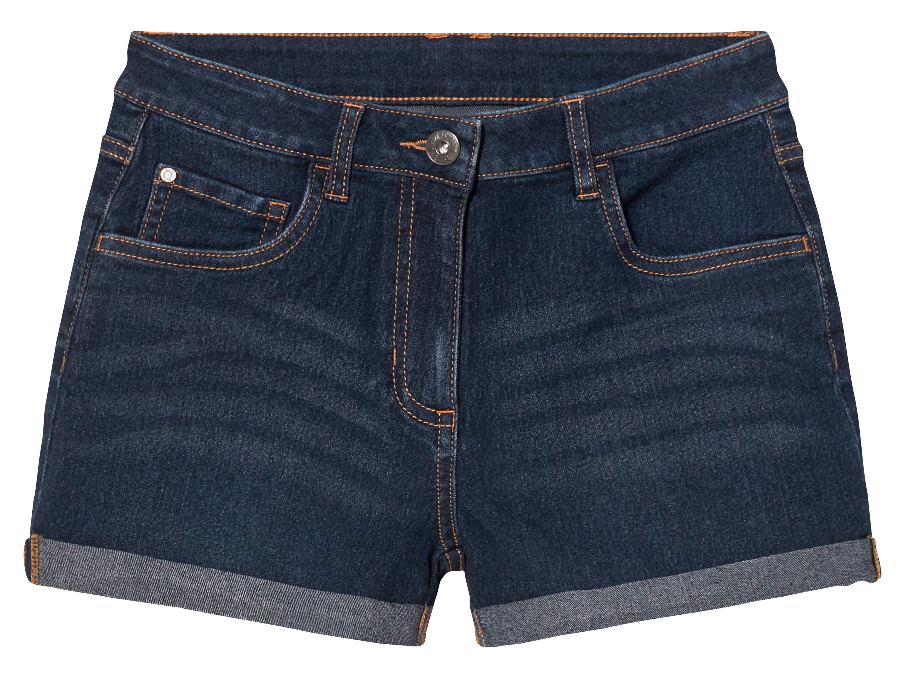 pepperts! Meisjes jeansshort (Donkerblauw, 164)