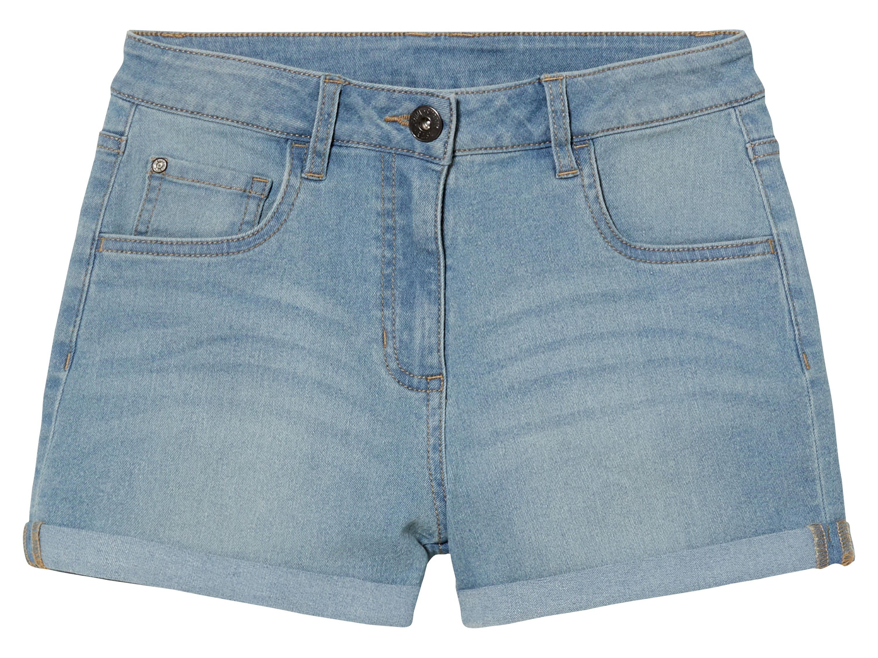 pepperts! Meisjes jeansshort (Lichtblauw, 152)