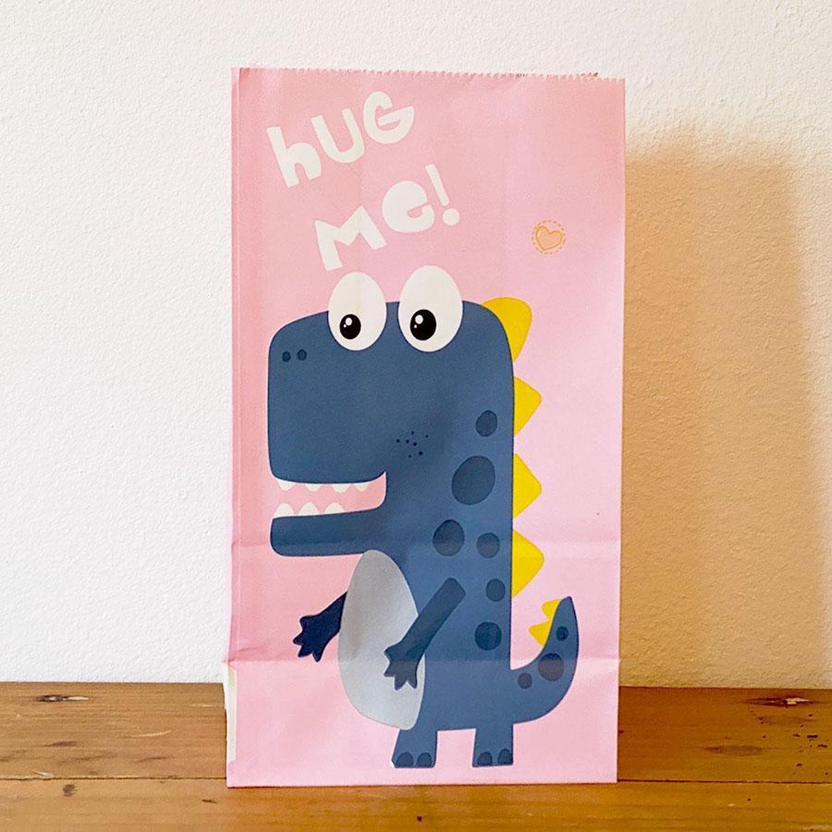 10 x Dinosaurus Uitdeelzakjes Dino feestje - 10 x Dino zakjes voor traktatie school of kinderfeestje