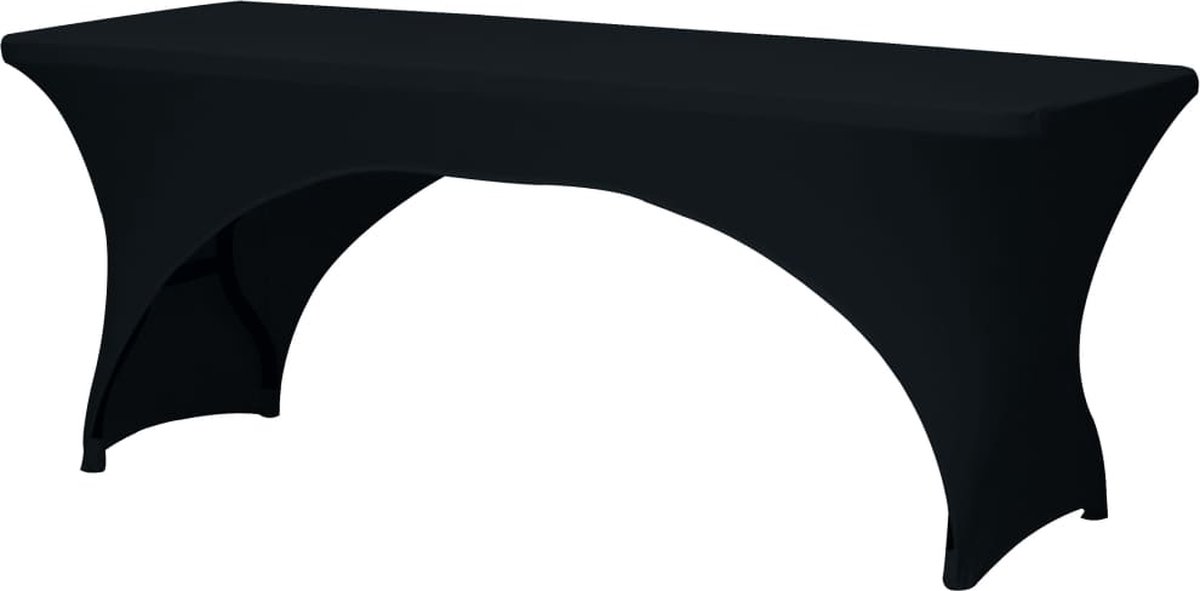   - Hoes Voor Rechthoekige Tafel - Boogvormig - Zwart (FP401)