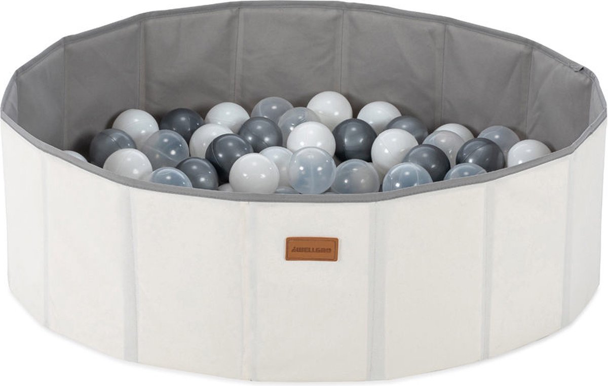   babys - Ecru - 90 ballen in de kleuren Zilver, Ecru en Transparant -   baby -  ken -   baby -  