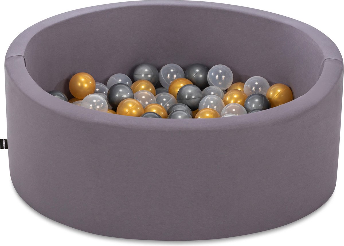   babys - Grijs - 150 ballen in de kleuren Goud, Grijs en Transparant -   baby -  ken -   baby -  