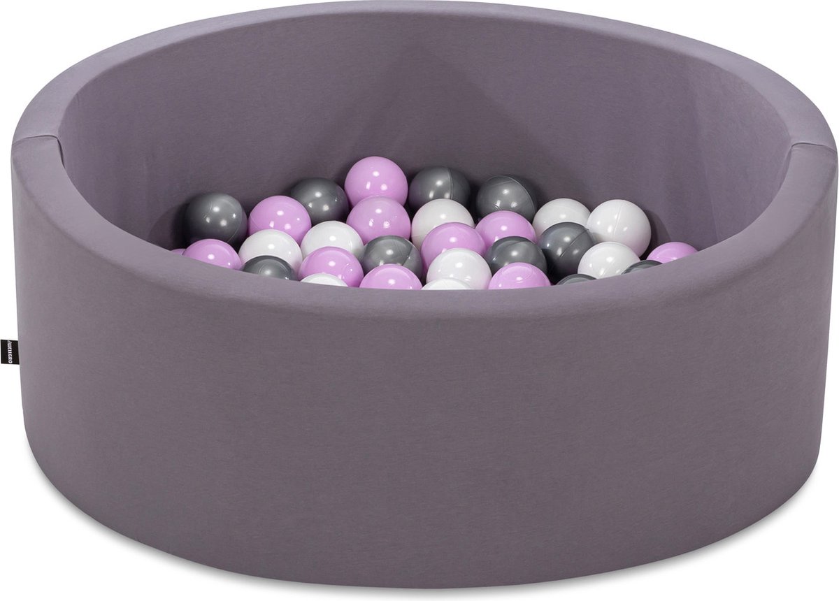   babys - Grijs - 150 ballen in de kleuren Lila, Grijs en Wit -   baby -  ken -   baby -  