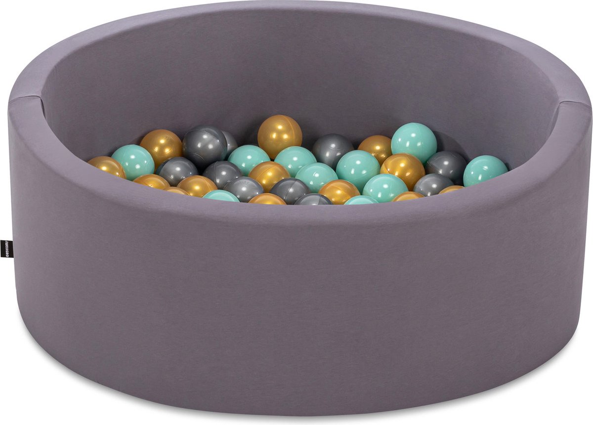   babys - Grijs - 150 ballen in de kleuren Mint, Grijs en Goud -   baby -  ken -   baby -  