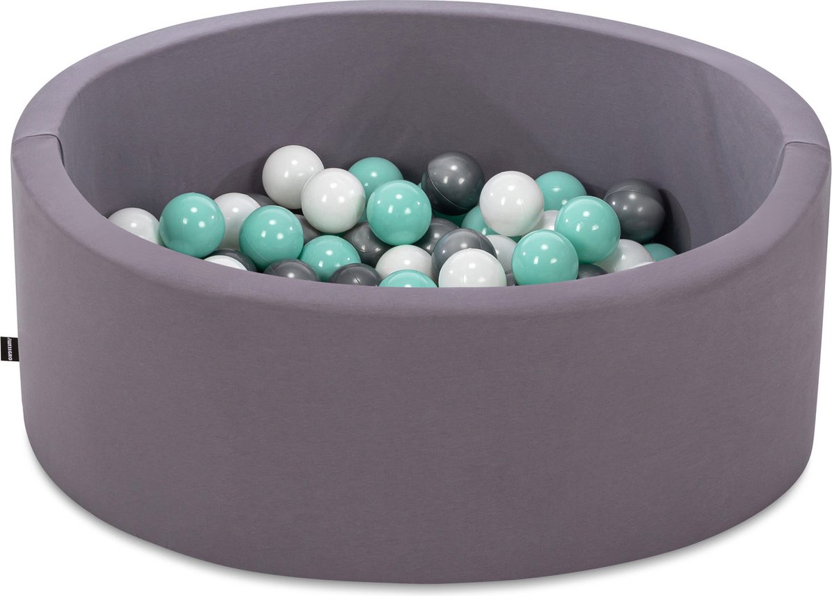   babys - Grijs - 150 ballen in de kleuren Mint, Grijs en Wit -   baby -  ken -   baby -  
