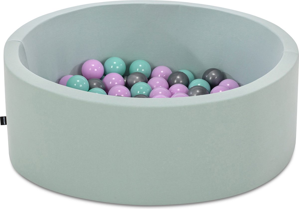   babys - Mint - 150 ballen in de kleuren Mint, Lila en Grijs -   baby -  ken -   baby -  