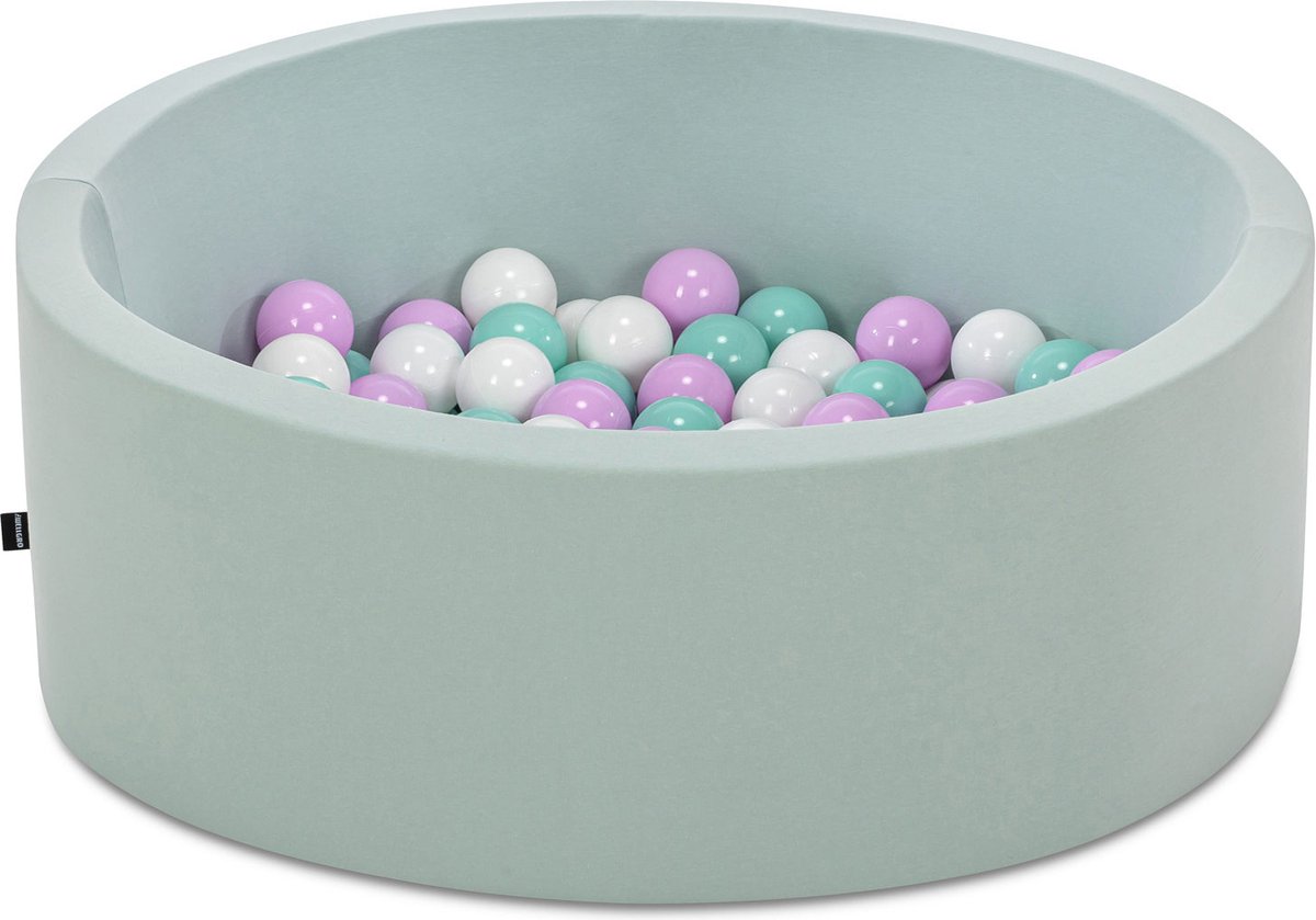   babys - Mint - 150 ballen in de kleuren Mint, Lila en Wit -   baby -  ken -   baby -  