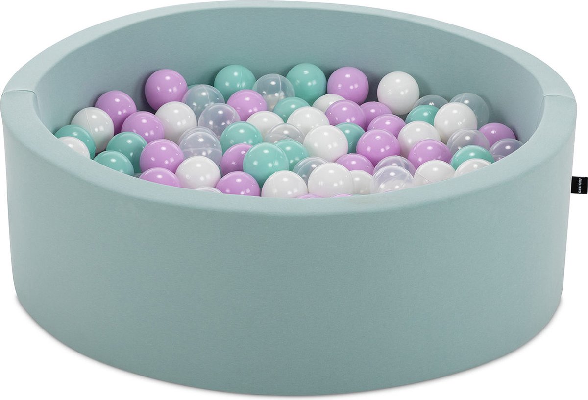   babys - Mint - 200 ballen in de kleuren Wit, Mint, Transparant en Lila -   baby -  ken -   baby -  