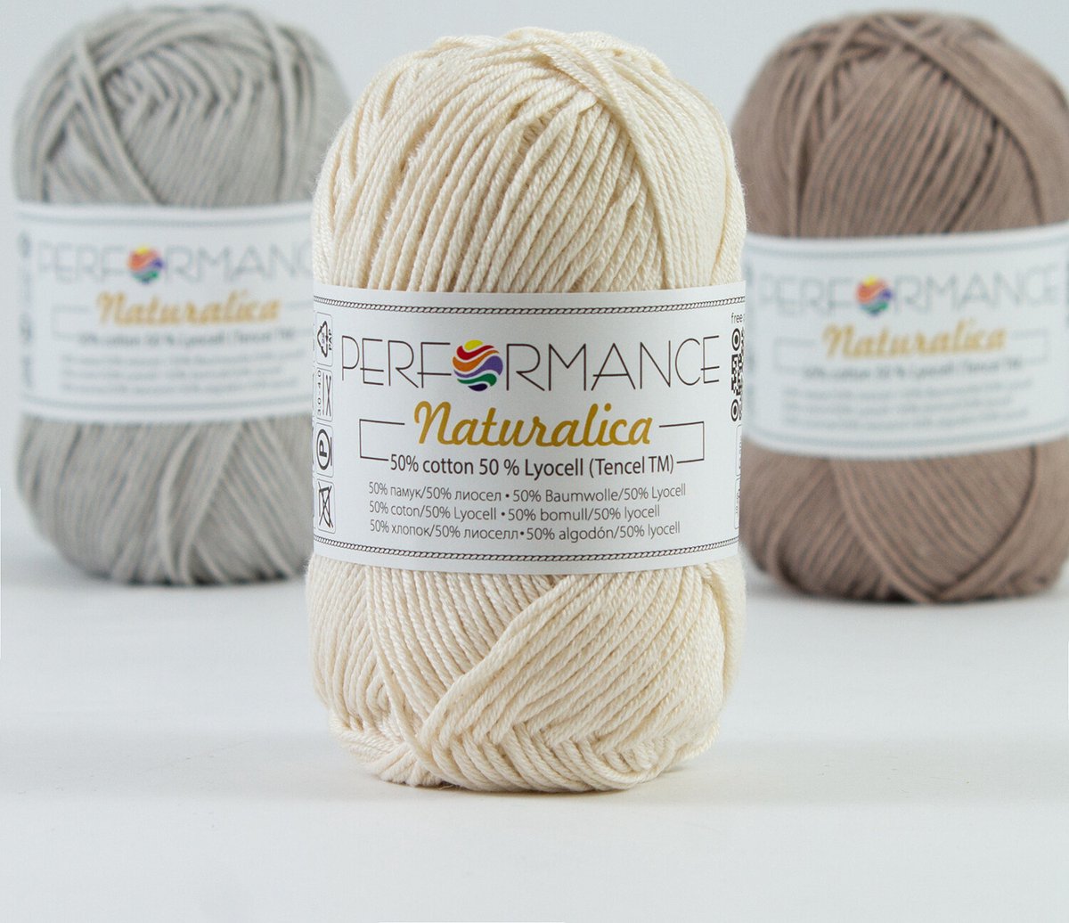 Duurzaam haakgaren Naturalica ecru (2015) -katoen en lycocell - 5 bollen