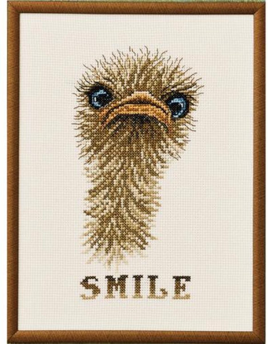 Smile struisvogel - Aida telpakket - Permin