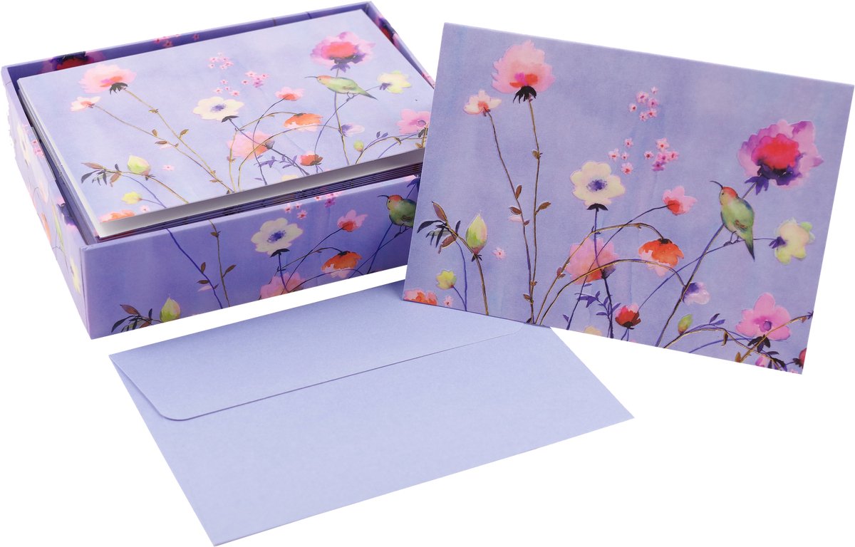 Lavender Wildflowers Note Cards