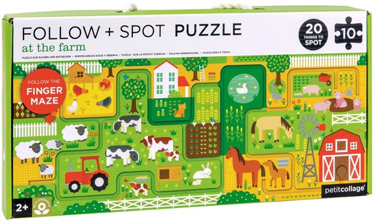 Petit Collage Puzzel & Spel Boerderij 10 Stuks