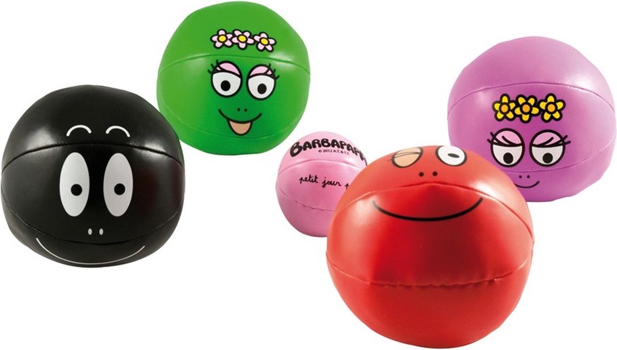 Barbapapa Jeu de boule spel soft ballen 5 dlg
