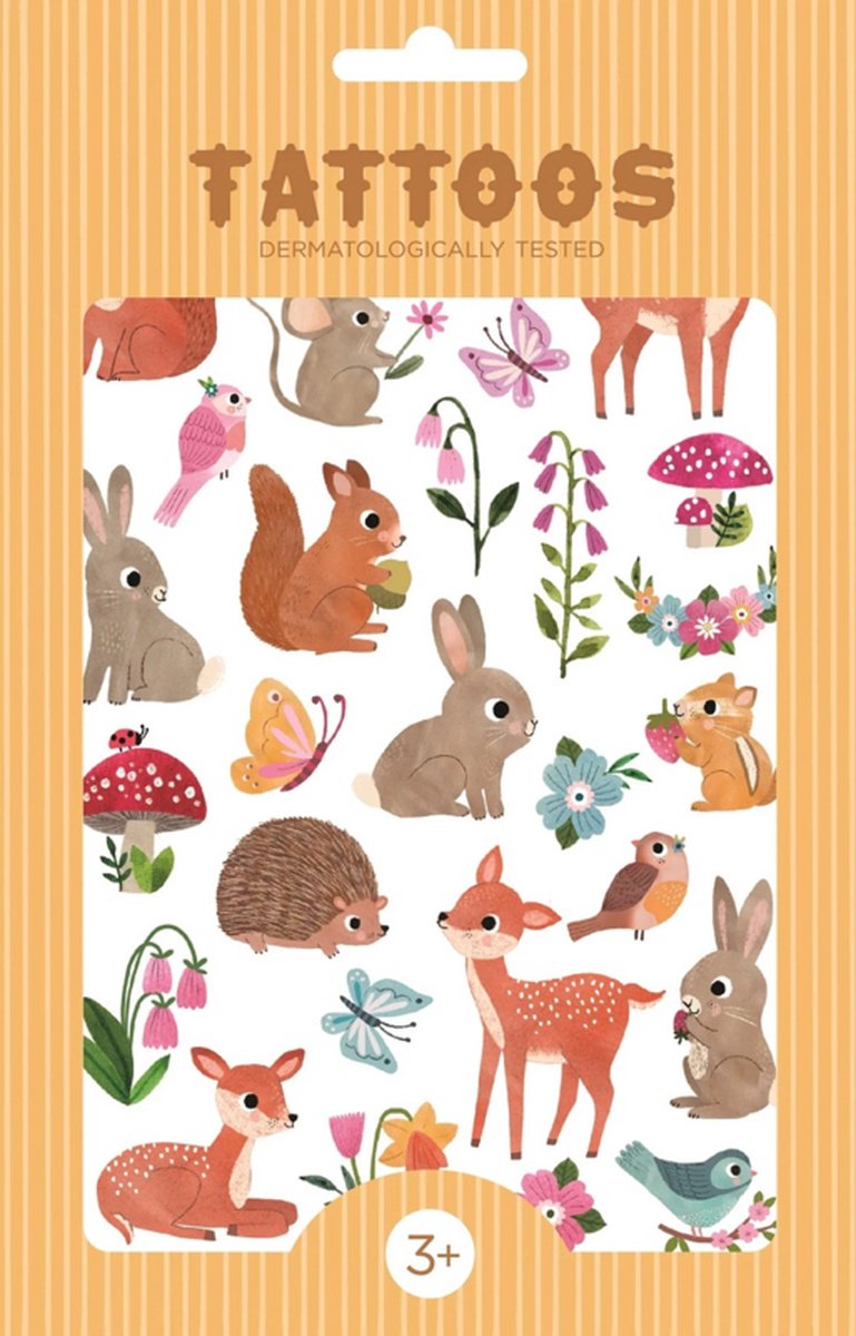 Petit Monkey Tattoos Woodland Friends