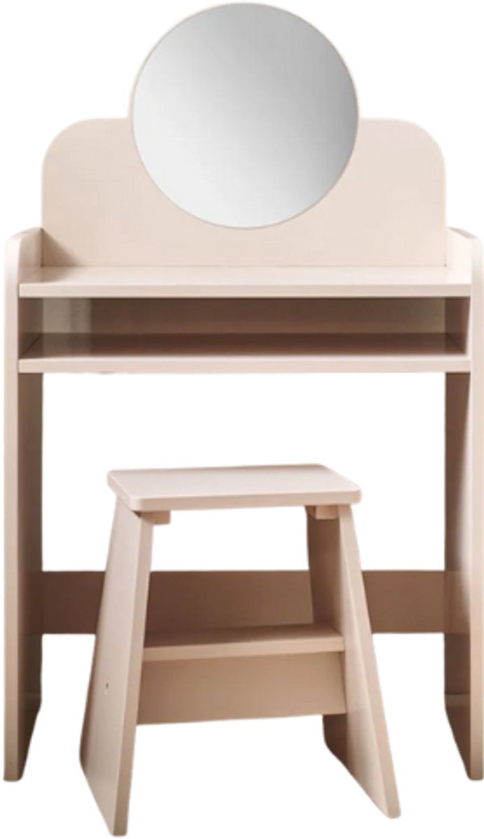 Petite Amélie Kaptafel Belle – Make up tafel met stoel & spiegel – Met ruim opbergvak – Ook te gebruiken als bureau