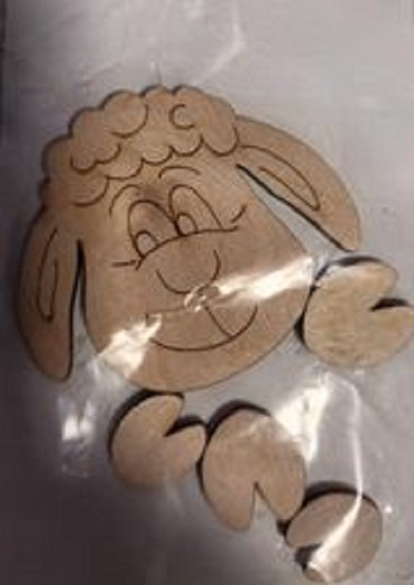 Petra sKnutselset - Hobbypakket - Petra s - schaap - houten pakket (hoofd en poten)