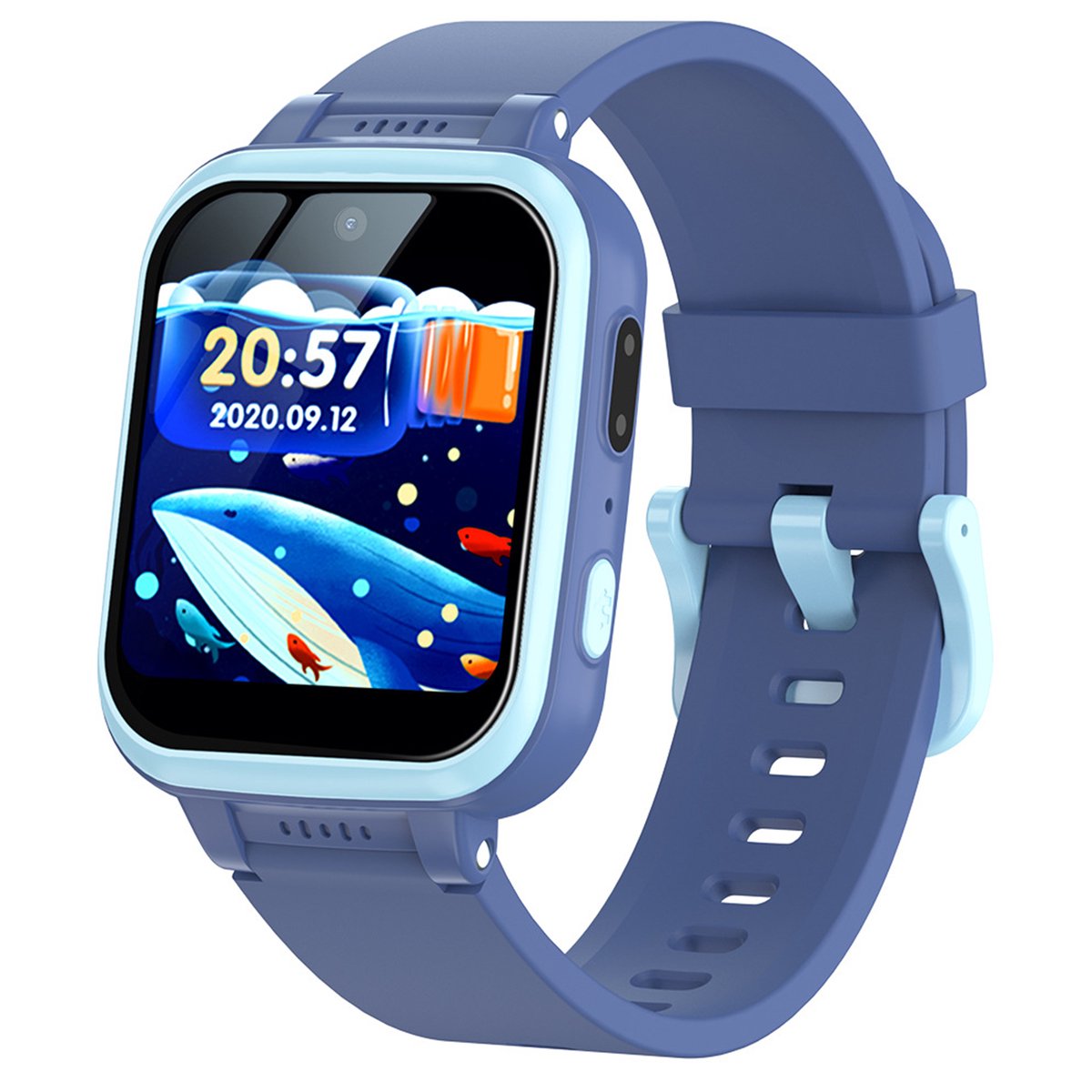 Peysaitr - Kinder Smartwatch - Inclusief 7 puzzelspellen - Touchscreen 1.54 inch - HD Dual Camera - Multifunctioneel - Kerstcadeaus - Verjaardagscadeau - Donkerblauw - 1 stuk