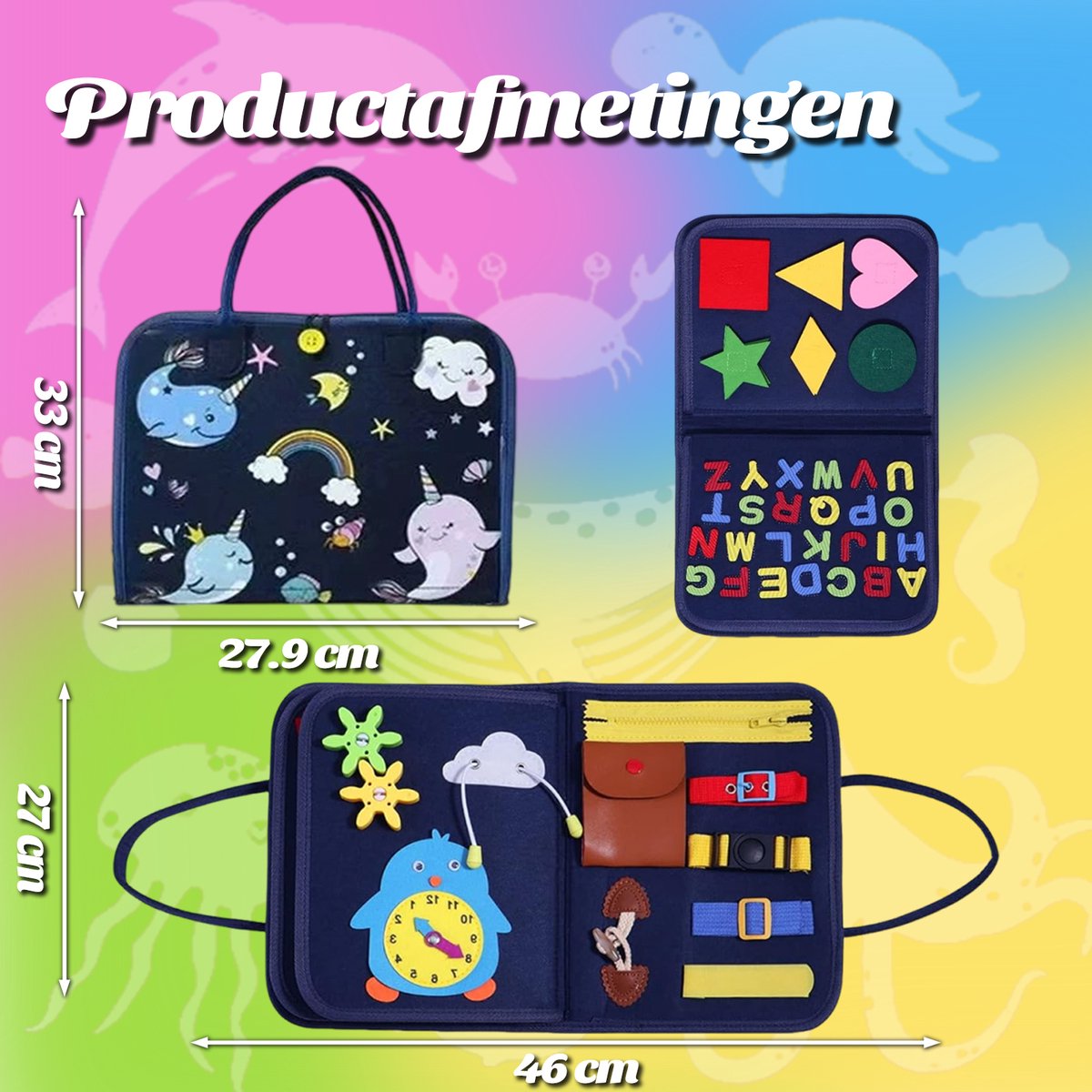 Peysaitr Sensorisch Speelgoed -Montessori Speelgoed - Meisjes Jongens - Busy Board - Basis Leven Leren Motorische Vaardigheden Bord