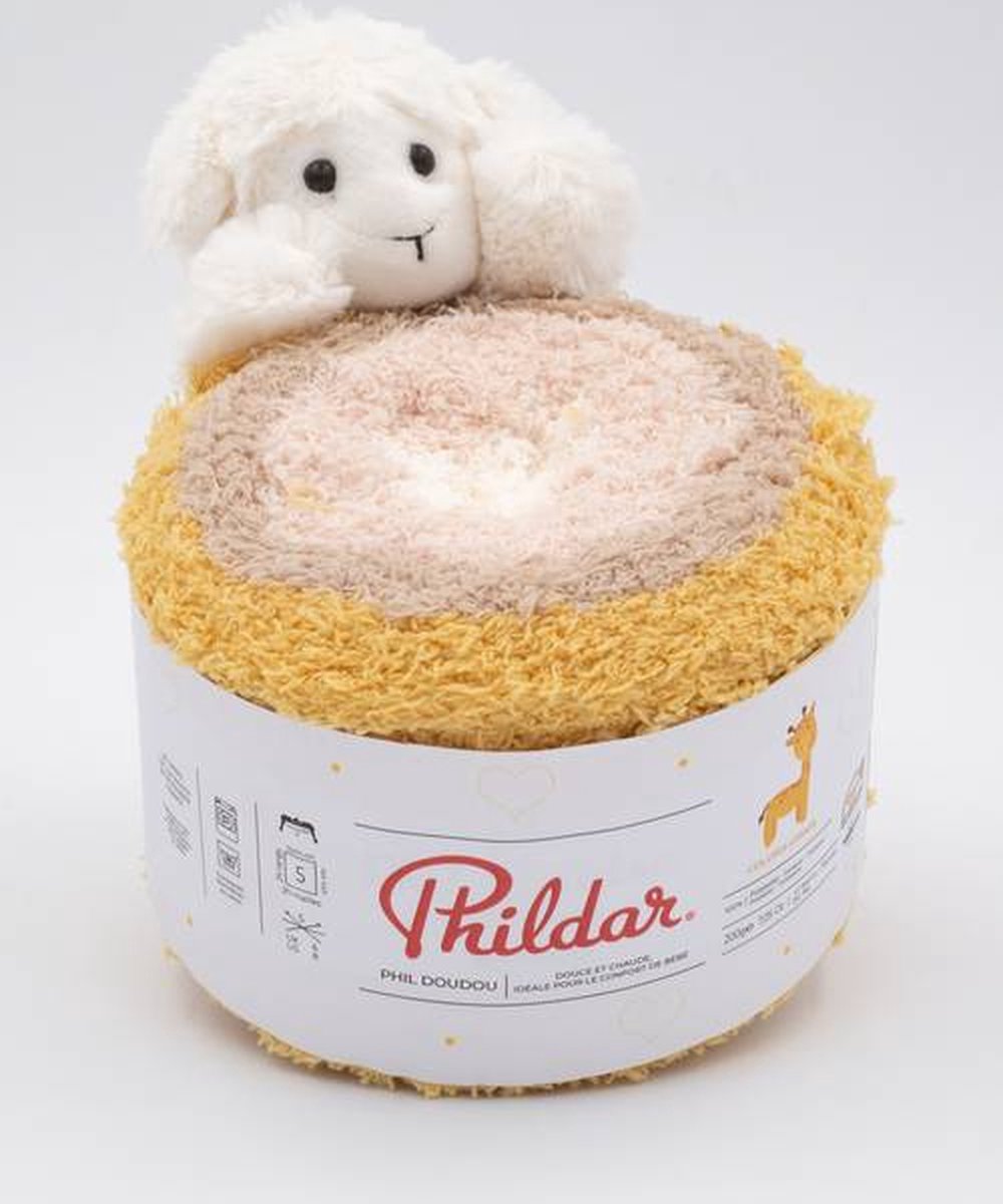 Phildar - Doudou - Superzachte garen voor baby met knuffeltje - Kleur: Girafe