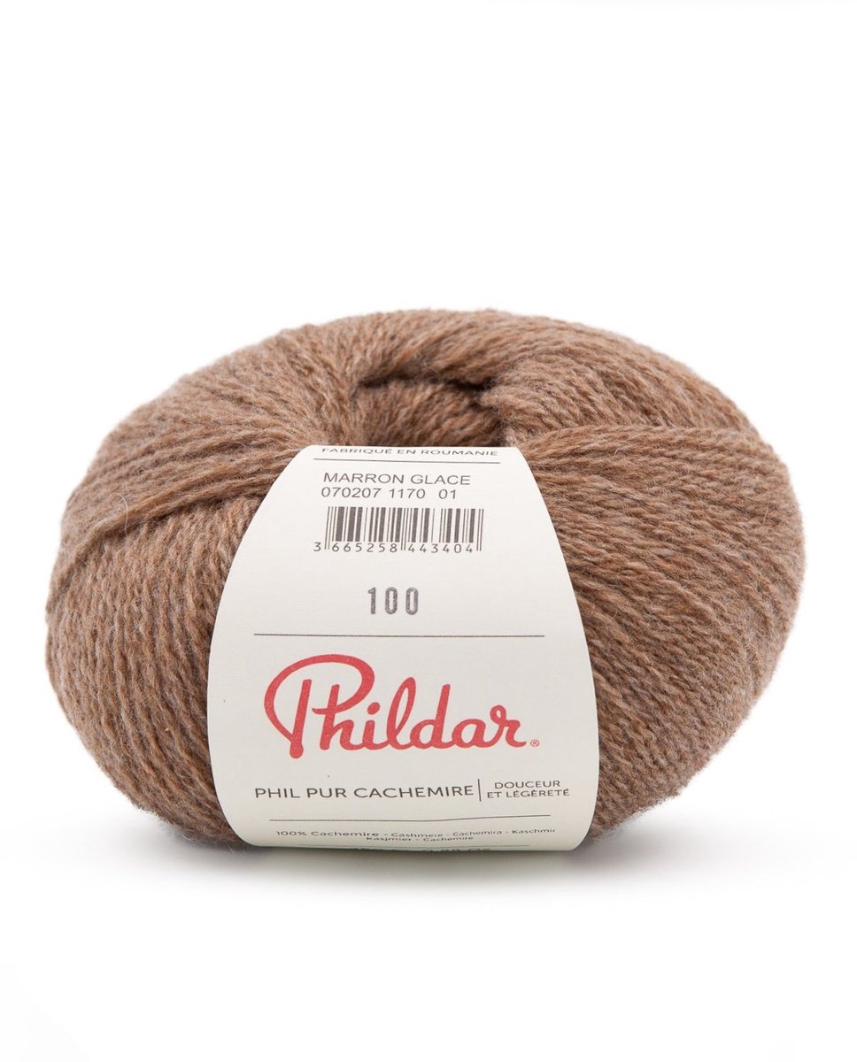 Phildar - Pur Cachemire - Ultrazachte Premium Garen - 100% Kasjmier - Kleur : Marron Glace